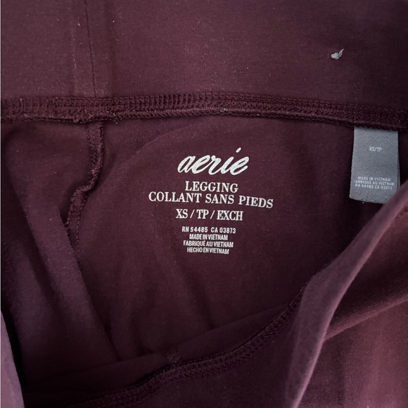 Aerie Maroon Leggings High Waist Performance - Picture 2 of 2